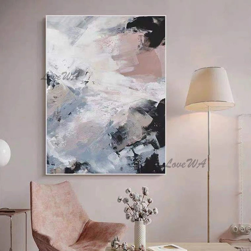 Simple Abstract Oil Painting Art Canvas, Hand Painted Paintings, Modern House Wall Decor, Hotel Decoration Artwork